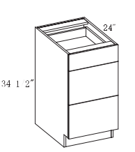 3 DRAWER  BASE CABINETS